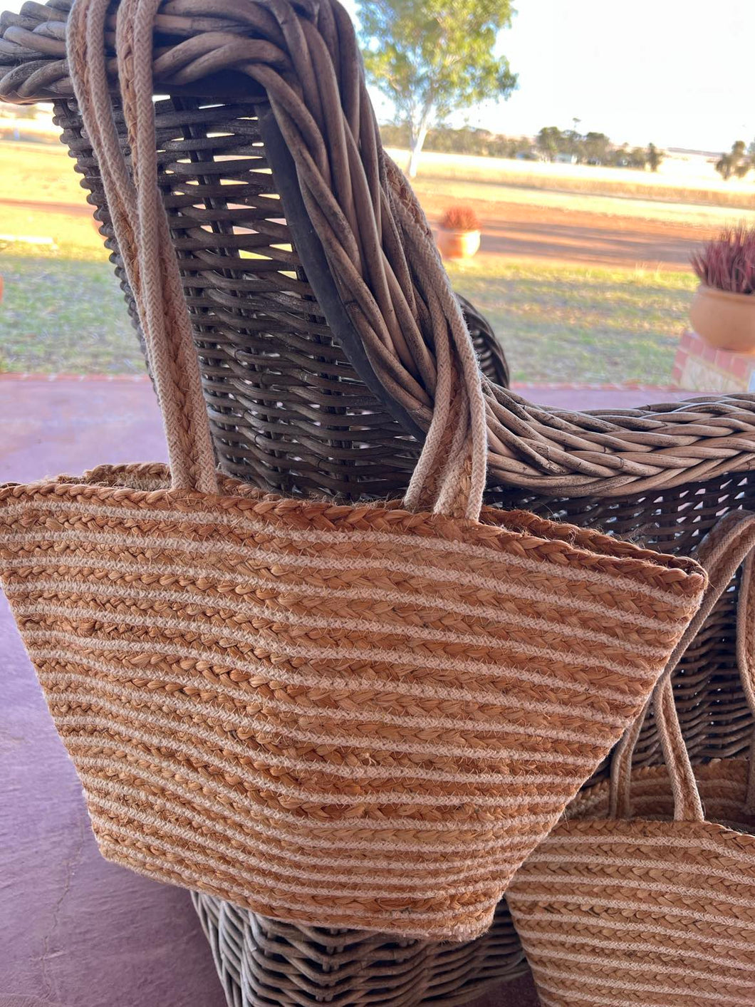 Jute Braided Shopping Bag